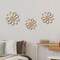 3 Pieces Boho Daisy Wall Decor Natural Rattan Flower Wall Hanging Art